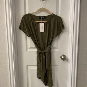 YOINS wrap waist dress